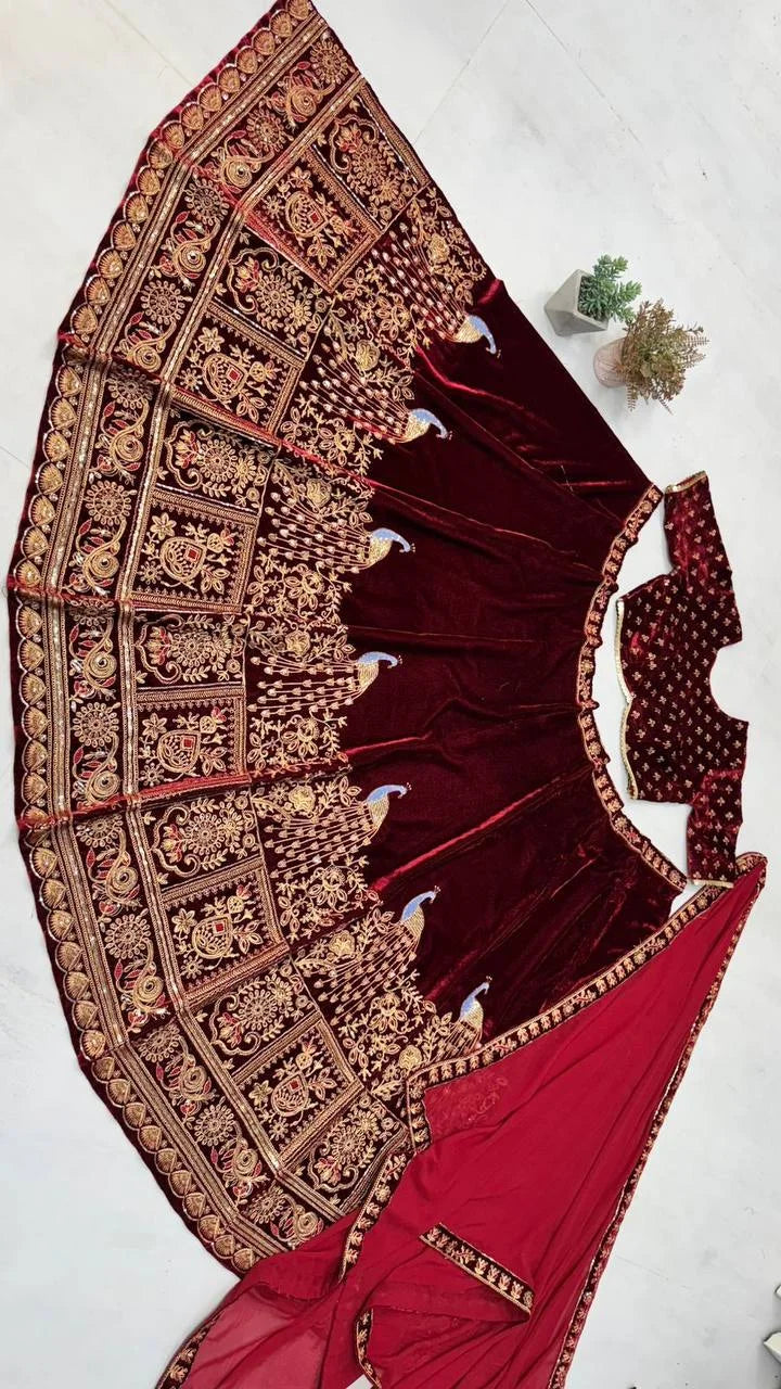 VELVET LEHNGA CHOLI