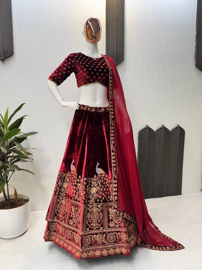 VELVET LEHNGA CHOLI