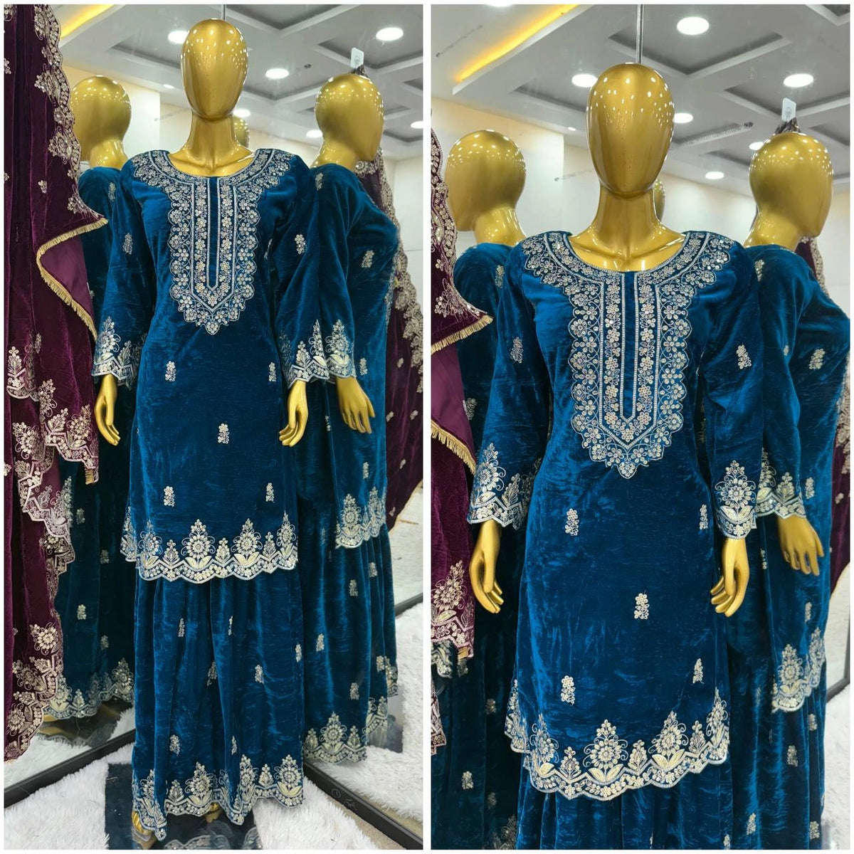PARTY WEAR VELVET COLLECTION WHOLESALE RATE GEELAN FASHION SURAT