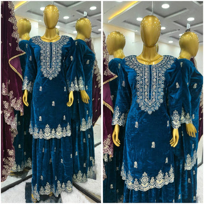 PARTY WEAR VELVET COLLECTION WHOLESALE RATE GEELAN FASHION SURAT