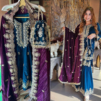 PARTY WEAR VELVET COLLECTION WHOLESALE RATE GEELAN FASHION SURAT