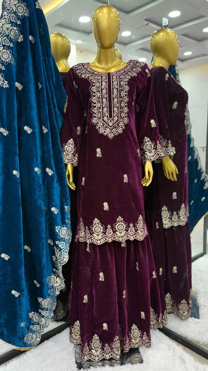 PARTY WEAR VELVET COLLECTION WHOLESALE RATE GEELAN FASHION SURAT