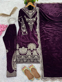 VELVET PARTY WEAR BRIDAL COLLECTION GEELAN FASHION SURAT