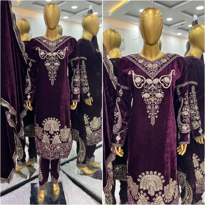 VELVET PARTY WEAR BRIDAL COLLECTION GEELAN FASHION SURAT