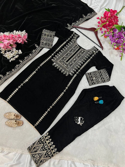 VELVET PARTY WEAR NEW COLLECTION WHOLESALE RATE AT GEELAN FASHION SURAT