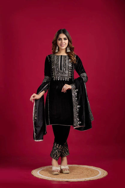 VELVET PARTY WEAR NEW COLLECTION WHOLESALE RATE AT GEELAN FASHION SURAT