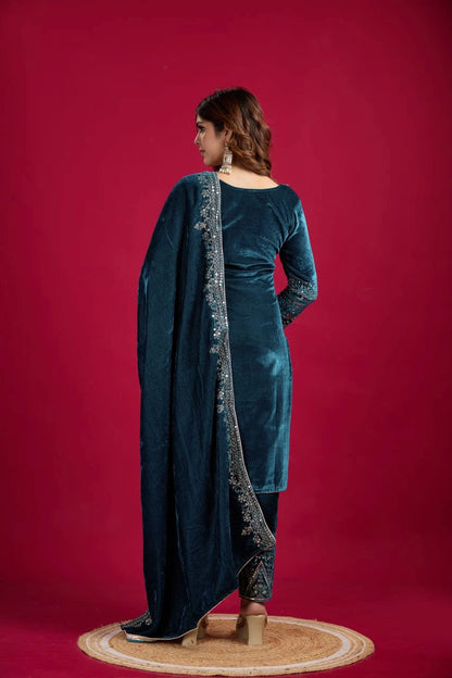 VELVET PARTY WEAR NEW COLLECTION WHOLESALE RATE AT GEELAN FASHION SURAT