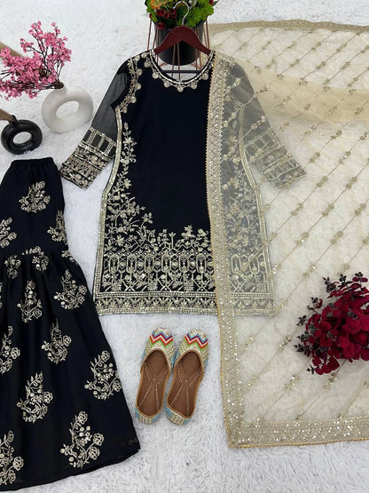 NEW GEORGETTE GARARA COLLECTION READYMADE WHOLESALE RATE AT SURAT GEELAN FASHION