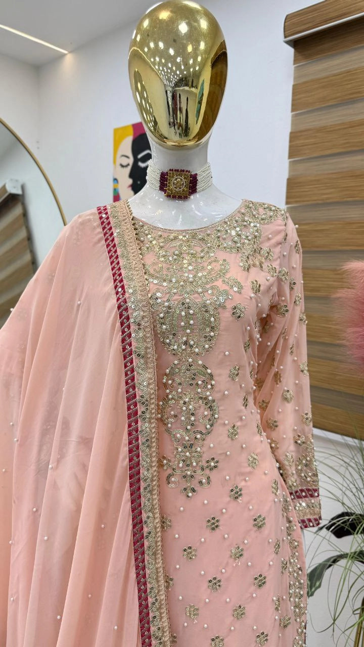 PAKISTANI GEORGETTE READYMADE SHALWAR SUIT COLLECTION WHOLESALE RATE GEELAN FASHION SURAT