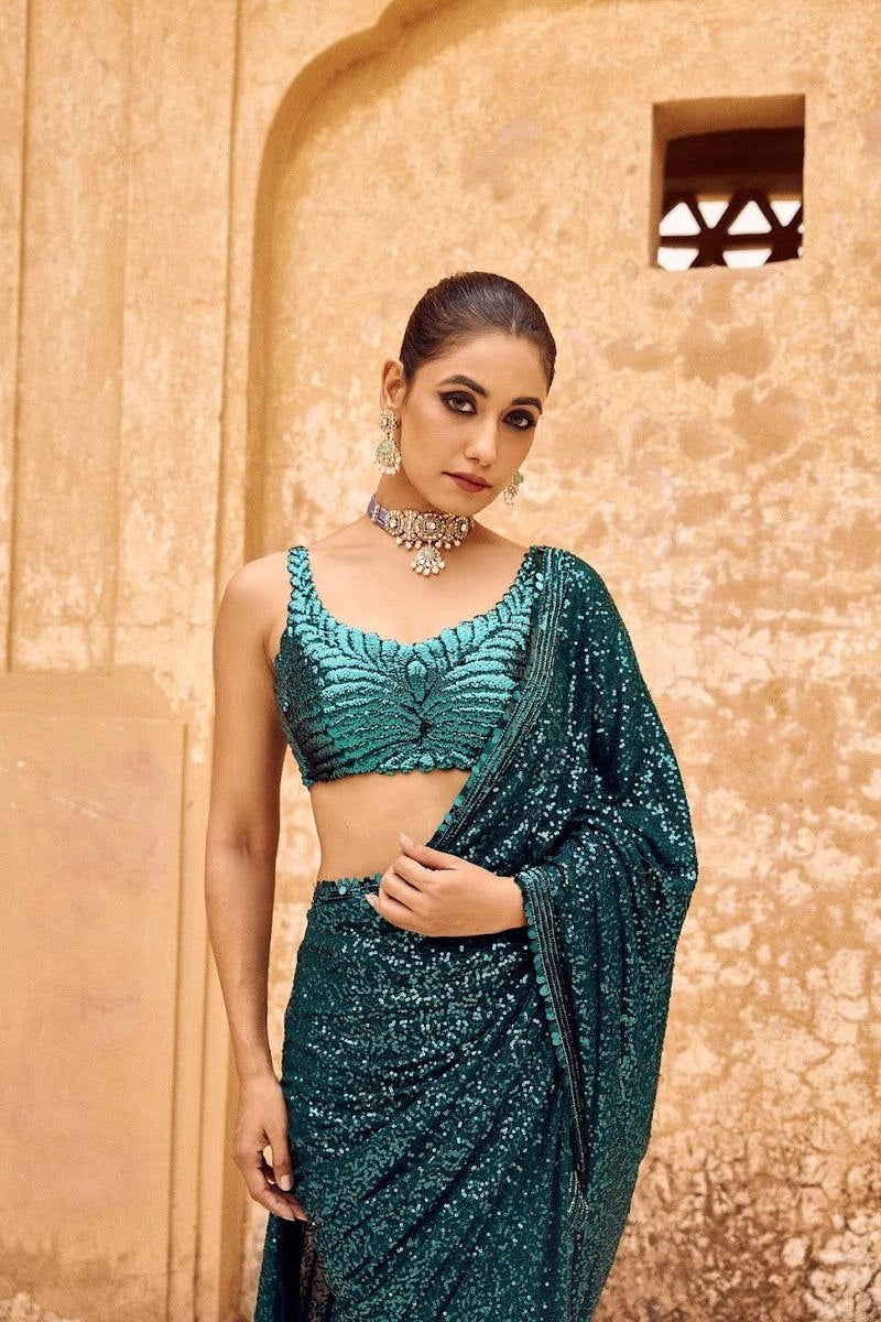 PARTY WEAR NEW TRENDING SAREE BOLLYWOOD WHOLESALE RATE AT GEELAN FASHION SURAT