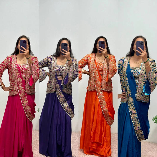 READY MADE PARTY WEAR SAREE COLLECTION WHOLESALE RATE AT GEELAN FASHION SURAT