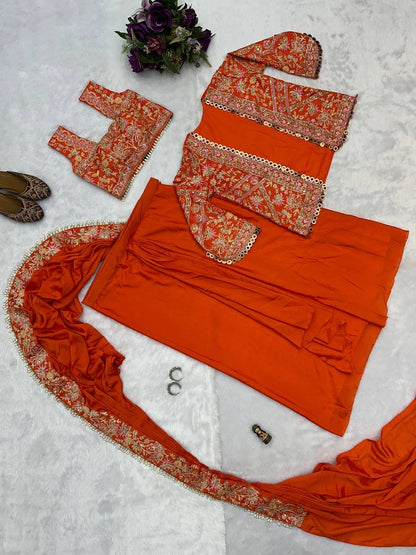 READY MADE PARTY WEAR SAREE COLLECTION WHOLESALE RATE AT GEELAN FASHION SURAT