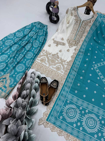 NEW PARTY WEAR SHARARA WHOLESALE RATE AT GEELAN FASHION SURAT
