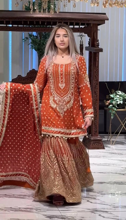 LATEST PAKISTAN GHARARA & SHARARA SUITS 2025 – TRENDY DESIGNER STYLES