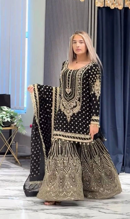 LATEST PAKISTAN GHARARA & SHARARA SUITS 2025 – TRENDY DESIGNER STYLES