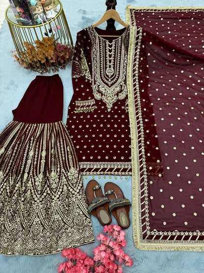 LATEST PAKISTAN GHARARA & SHARARA SUITS 2025 – TRENDY DESIGNER STYLES