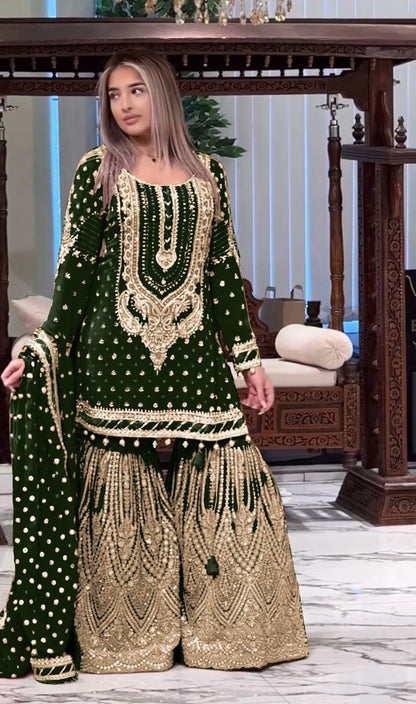 LATEST PAKISTAN GHARARA & SHARARA SUITS 2025 – TRENDY DESIGNER STYLES