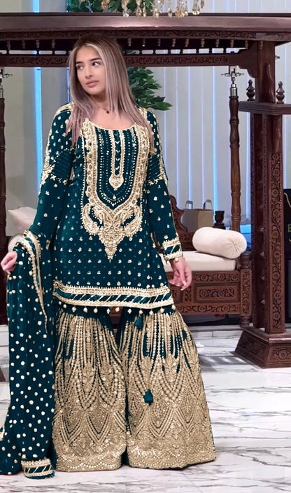 LATEST PAKISTAN GHARARA & SHARARA SUITS 2025 – TRENDY DESIGNER STYLES