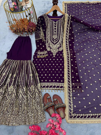 LATEST PAKISTAN GHARARA & SHARARA SUITS 2025 – TRENDY DESIGNER STYLES