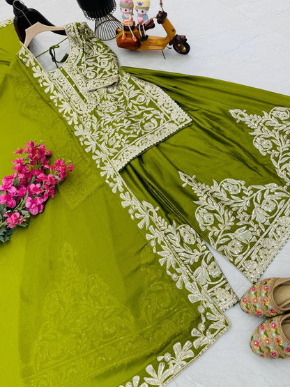 LUXURY BRIDAL & PARTY WEAR EMBROIDERED LEHENGA SET – DESIGNER HEAVY WORK FOR WEDDING & FESTIVE SEASON"