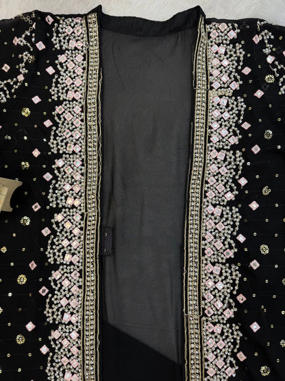 NEW SUPERHIT TRENDING FESTIVE COLLECTION GOWN, KOTI AND DUPATTA SET WITH EMBROIDERY WORK AND CRYSTAL STONE WORK