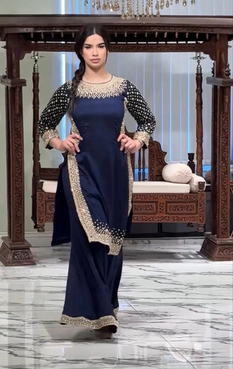LUXURY PREMIUM SILK EMBROIDERED SUIT – FESTIVE AND WEDDING COLLECTION 2025
