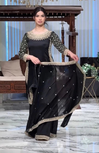 LUXURY PREMIUM SILK EMBROIDERED SUIT – FESTIVE AND WEDDING COLLECTION 2025