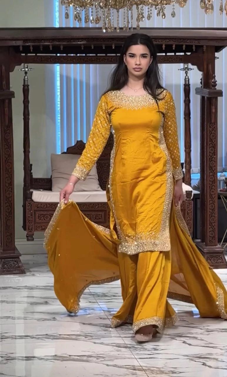 LUXURY PREMIUM SILK EMBROIDERED SUIT – FESTIVE AND WEDDING COLLECTION 2025