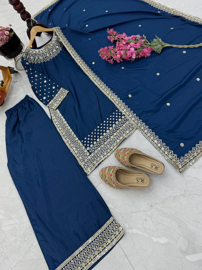 LUXURY PREMIUM SILK EMBROIDERED SUIT – FESTIVE AND WEDDING COLLECTION 2025