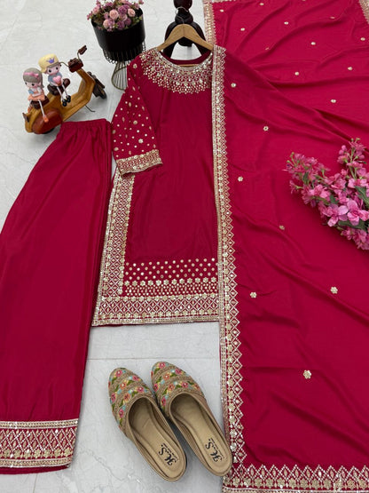 LUXURY PREMIUM SILK EMBROIDERED SUIT – FESTIVE AND WEDDING COLLECTION 2025