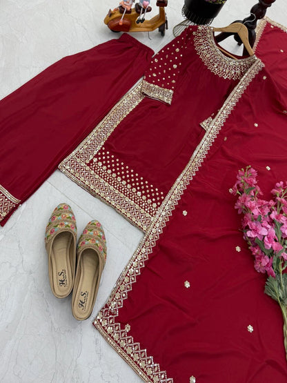 LUXURY PREMIUM SILK EMBROIDERED SUIT – FESTIVE AND WEDDING COLLECTION 2025