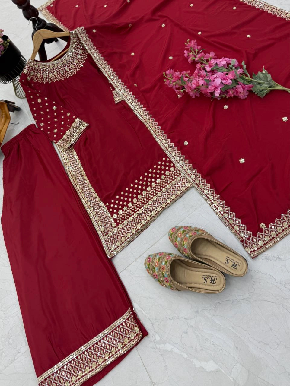LUXURY PREMIUM SILK EMBROIDERED SUIT – FESTIVE AND WEDDING COLLECTION 2025