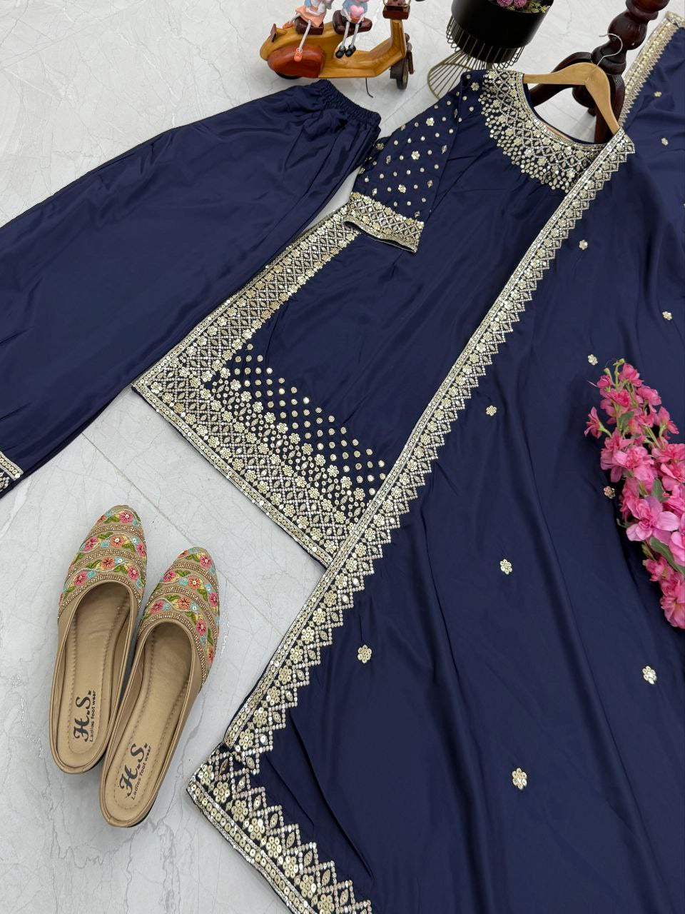 LUXURY PREMIUM SILK EMBROIDERED SUIT – FESTIVE AND WEDDING COLLECTION 2025