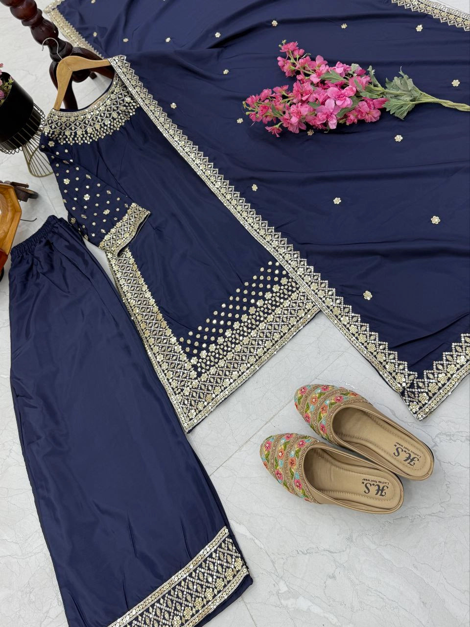 LUXURY PREMIUM SILK EMBROIDERED SUIT – FESTIVE AND WEDDING COLLECTION 2025