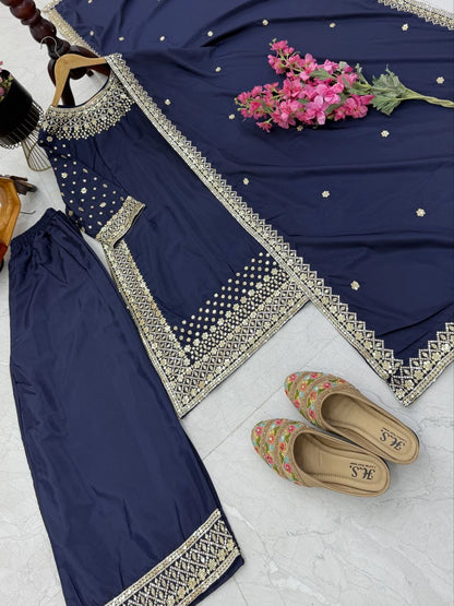 LUXURY PREMIUM SILK EMBROIDERED SUIT – FESTIVE AND WEDDING COLLECTION 2025