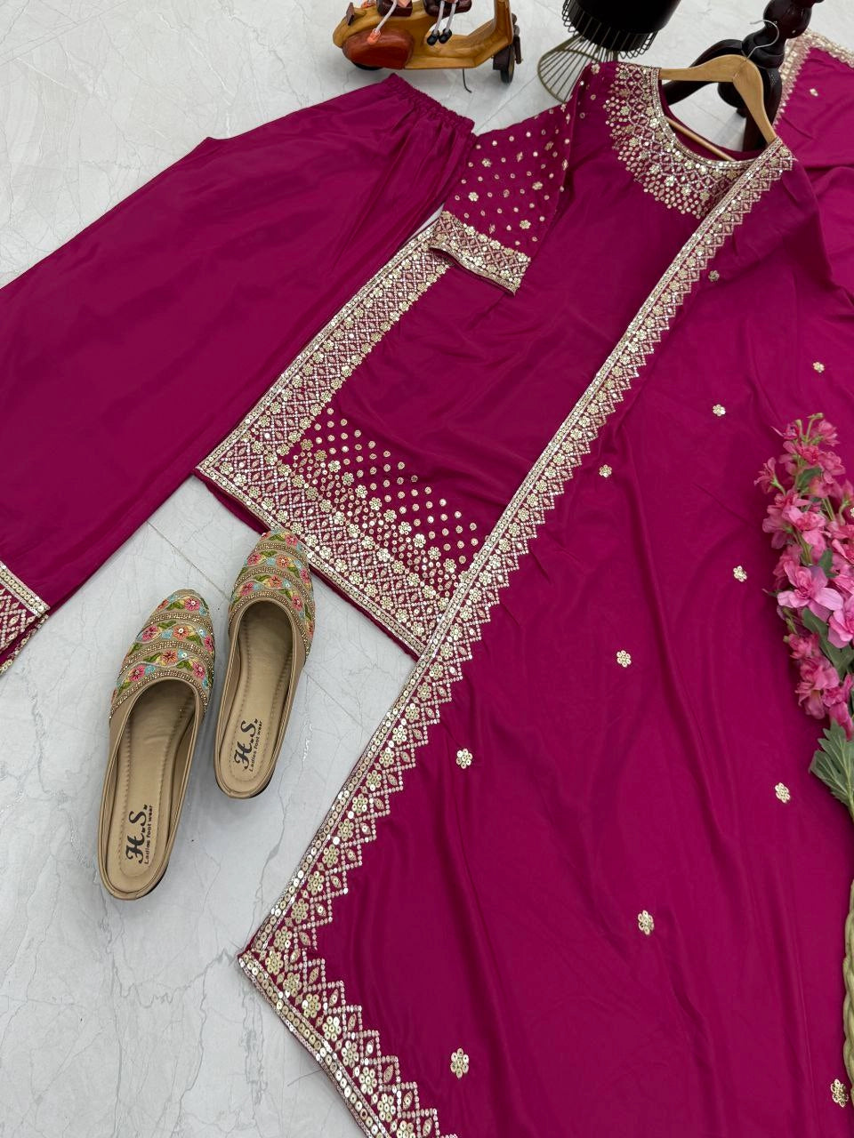 LUXURY PREMIUM SILK EMBROIDERED SUIT – FESTIVE AND WEDDING COLLECTION 2025