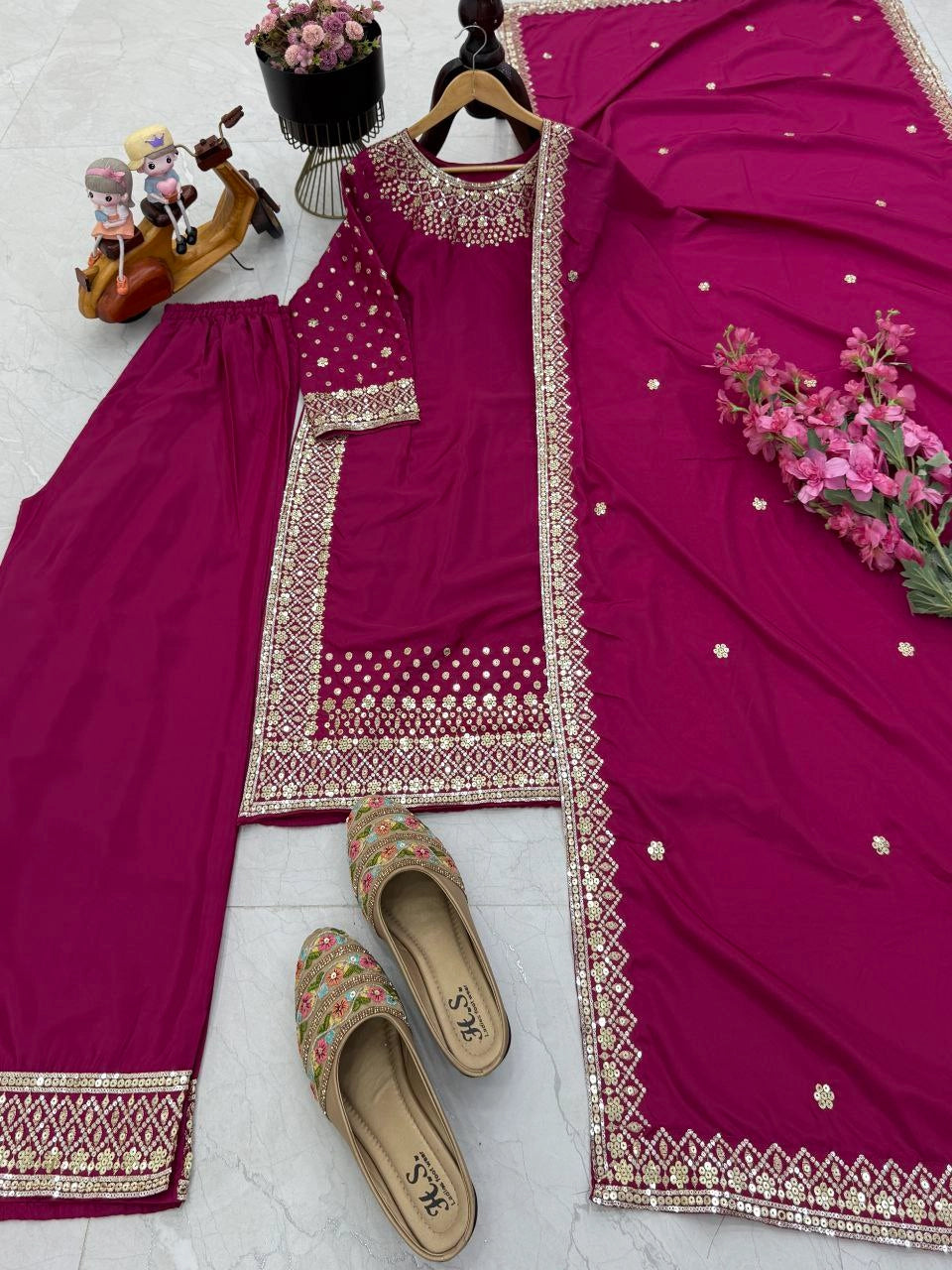 LUXURY PREMIUM SILK EMBROIDERED SUIT – FESTIVE AND WEDDING COLLECTION 2025