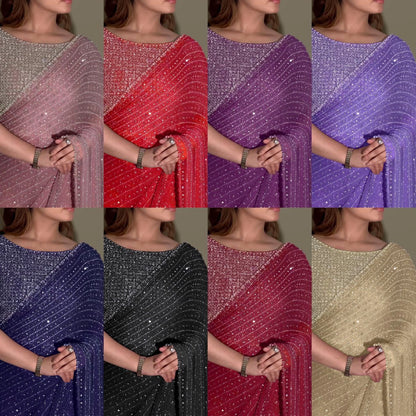 LUXURY HEAVY SEQUENCE WORK SAREE – PREMIUM PARTY AND WEDDING WEAR (MULTIPLE COLOURS)