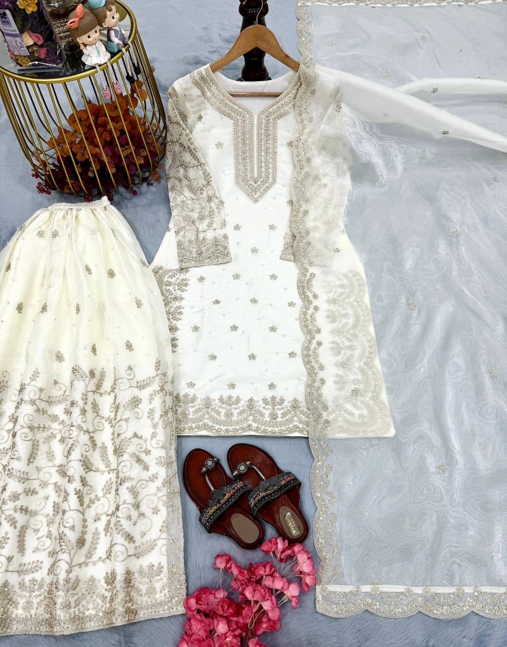 PREMIUM ORGANZA EMBROIDERY SUIT – NEW COLLECTION | WHOLESALE RATE AT GEELAN FASHION SURAT