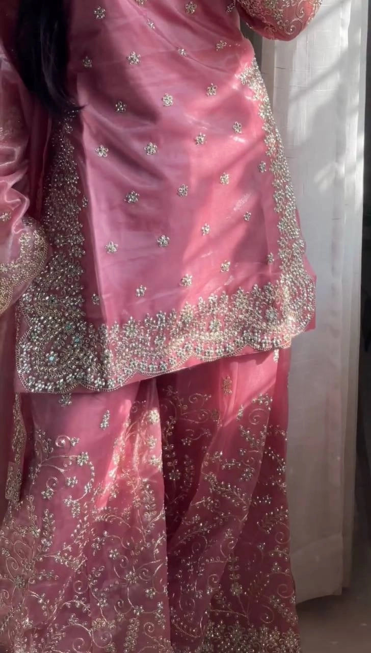 PREMIUM ORGANZA EMBROIDERY SUIT – NEW COLLECTION | WHOLESALE RATE AT GEELAN FASHION SURAT