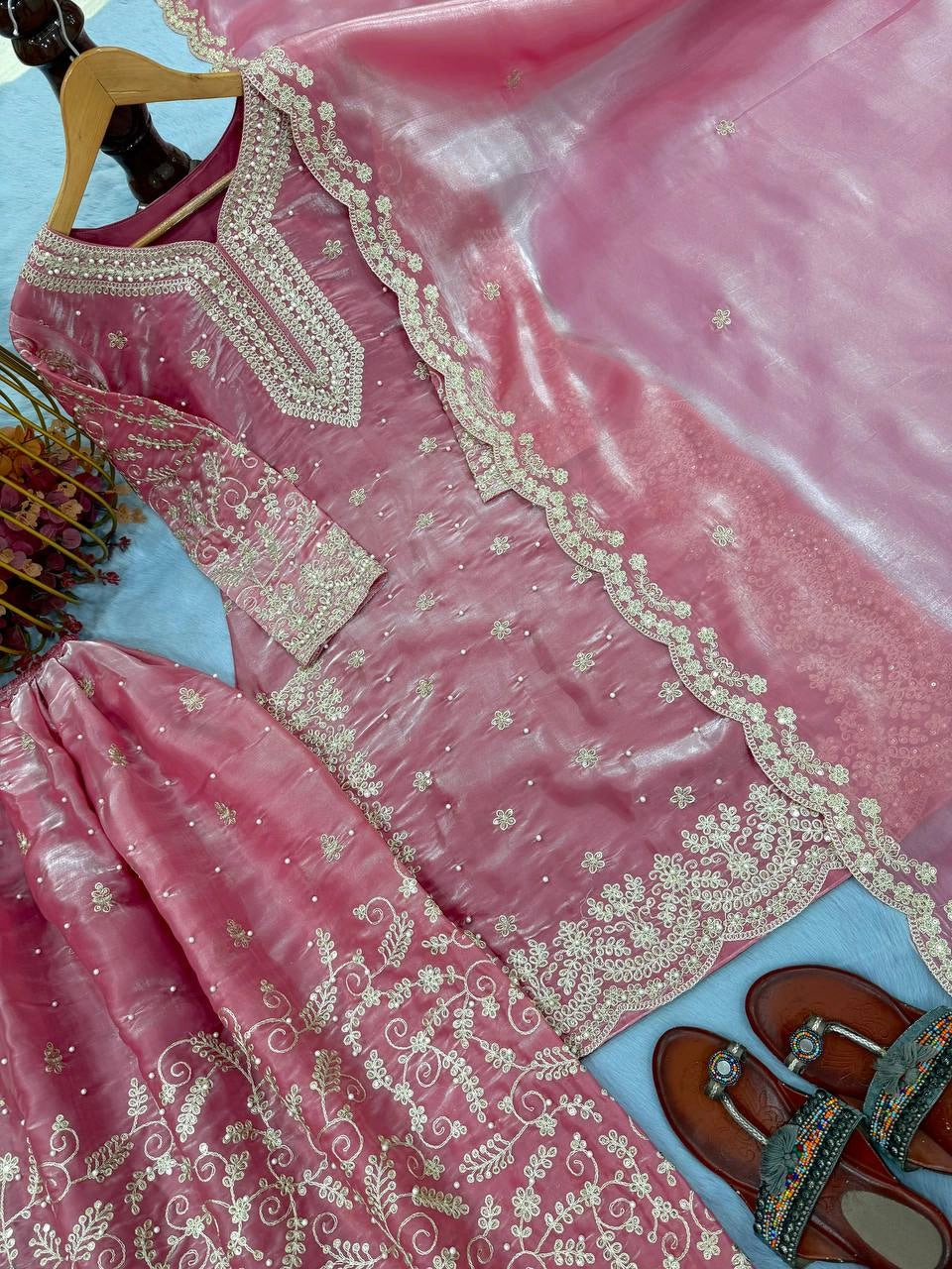 PREMIUM ORGANZA EMBROIDERY SUIT – NEW COLLECTION | WHOLESALE RATE AT GEELAN FASHION SURAT