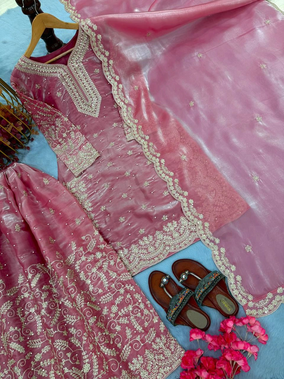 PREMIUM ORGANZA EMBROIDERY SUIT – NEW COLLECTION | WHOLESALE RATE AT GEELAN FASHION SURAT