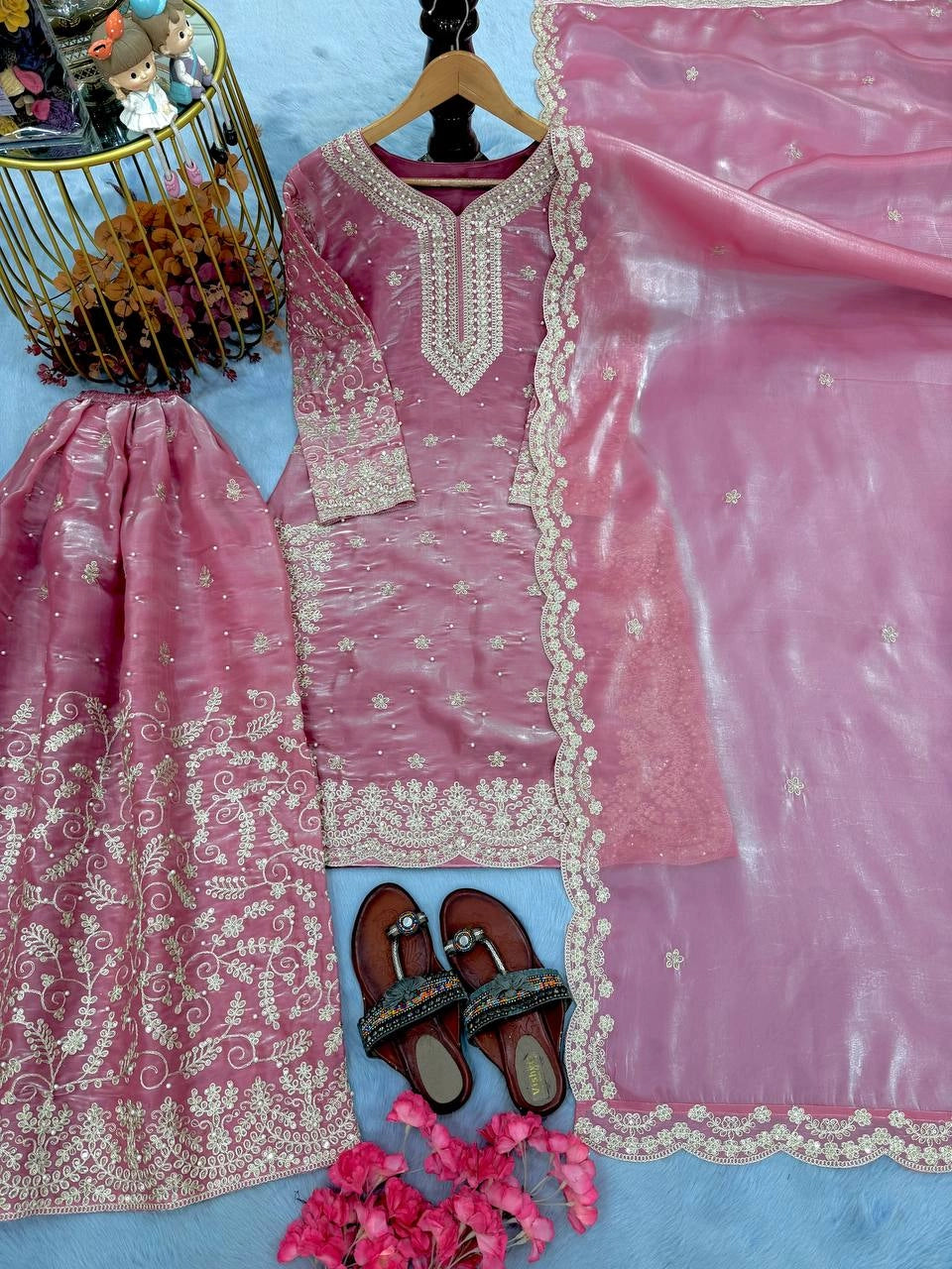PREMIUM ORGANZA EMBROIDERY SUIT – NEW COLLECTION | WHOLESALE RATE AT GEELAN FASHION SURAT