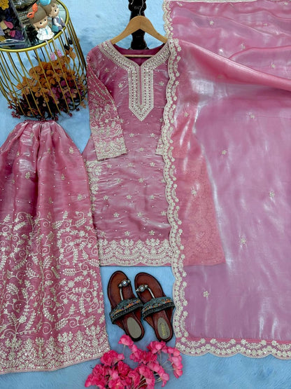 PREMIUM ORGANZA EMBROIDERY SUIT – NEW COLLECTION | WHOLESALE RATE AT GEELAN FASHION SURAT
