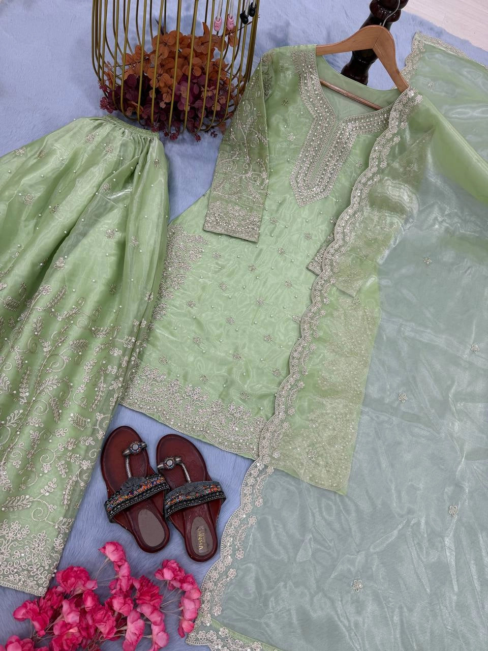 PREMIUM ORGANZA EMBROIDERY SUIT – NEW COLLECTION | WHOLESALE RATE AT GEELAN FASHION SURAT
