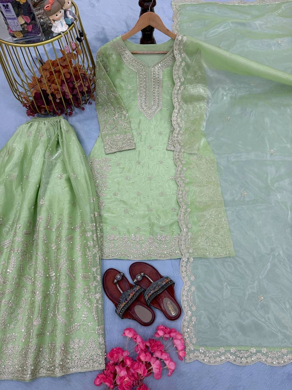 PREMIUM ORGANZA EMBROIDERY SUIT – NEW COLLECTION | WHOLESALE RATE AT GEELAN FASHION SURAT