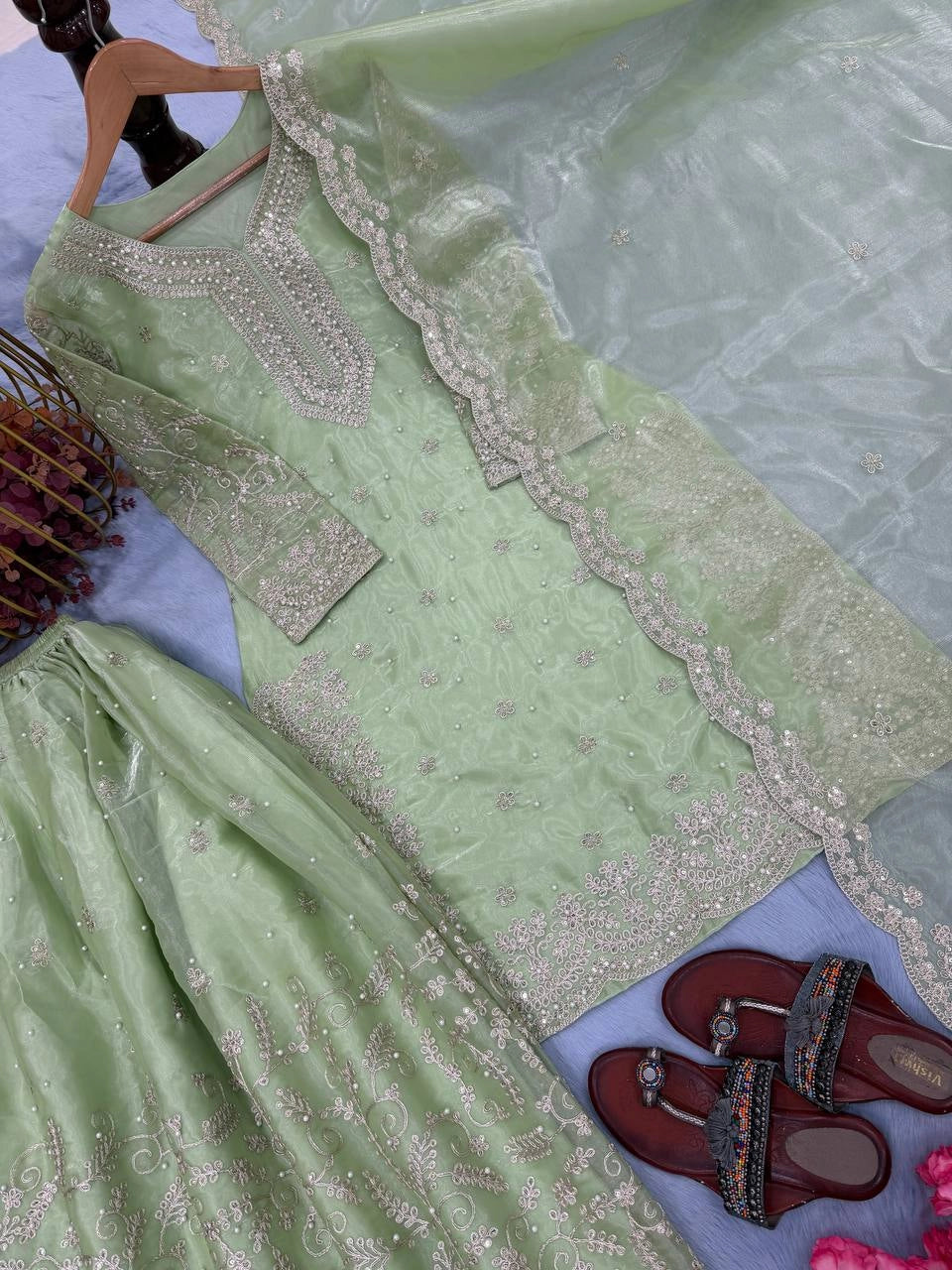 PREMIUM ORGANZA EMBROIDERY SUIT – NEW COLLECTION | WHOLESALE RATE AT GEELAN FASHION SURAT