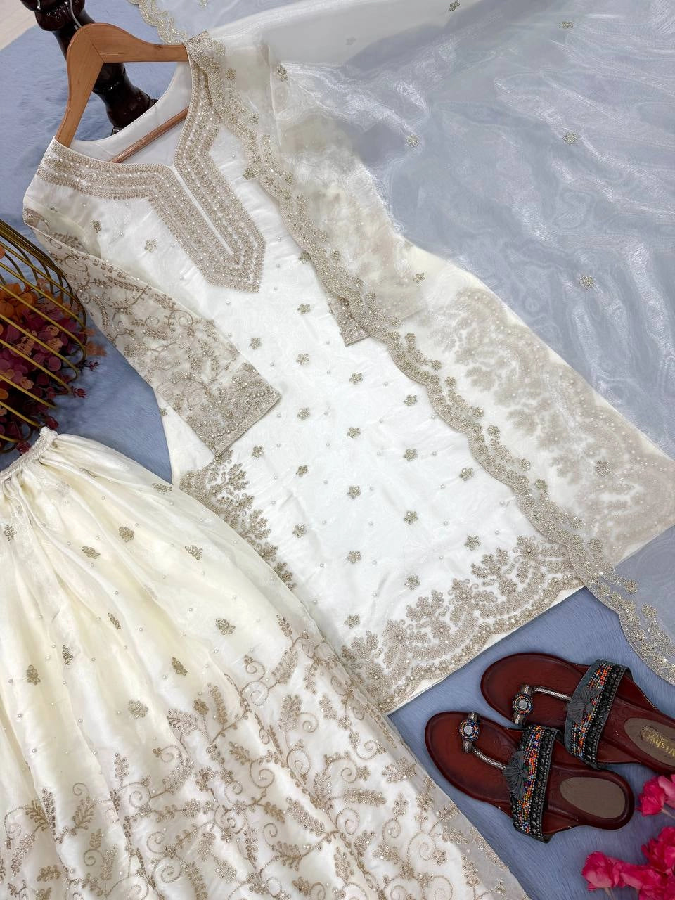 PREMIUM ORGANZA EMBROIDERY SUIT – NEW COLLECTION | WHOLESALE RATE AT GEELAN FASHION SURAT
