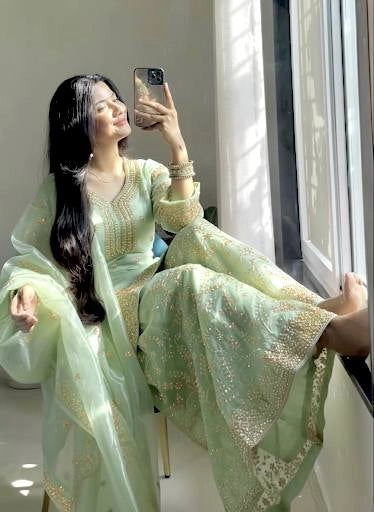 PREMIUM ORGANZA EMBROIDERY SUIT – NEW COLLECTION | WHOLESALE RATE AT GEELAN FASHION SURAT