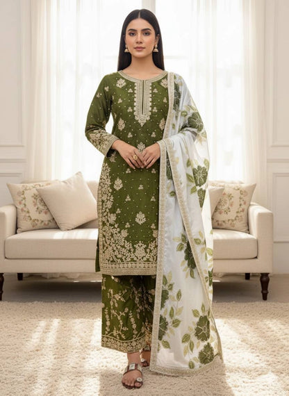 PREMIUM SILK EMBROIDERY SUIT WITH ORGANZA DUPATTA | WHOLESALE RATE AT GEELAN FASHION SURAT